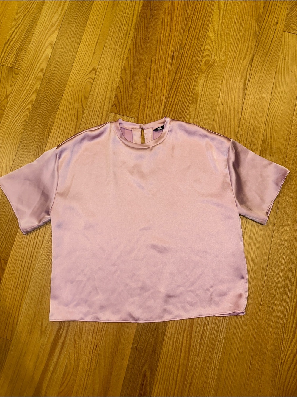 Zara satin tee